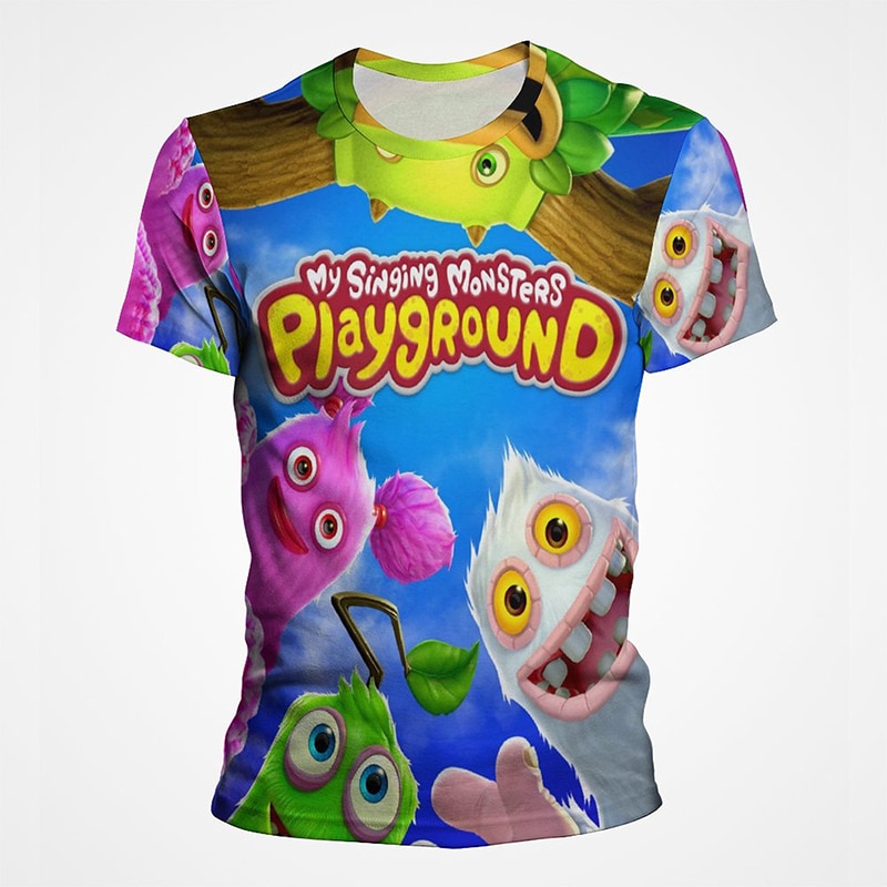 2023 New My Singing Monster T Shirt Men Women Kids Cartoon Anime 3D Printed T shirt - My Singing Monsters Plush