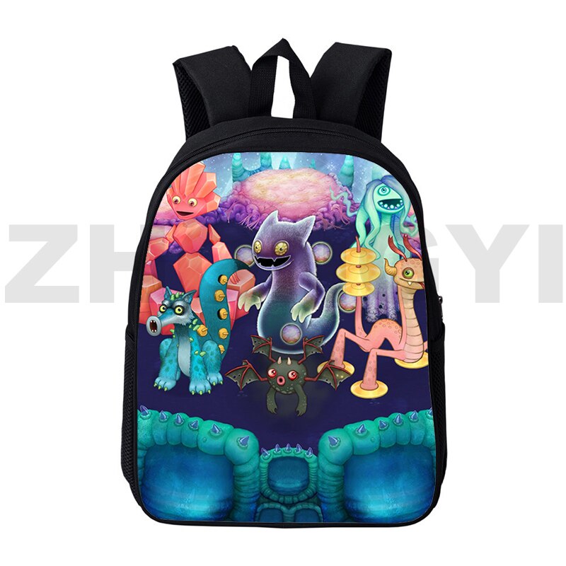 3D Printed My Singing Monsters Game School Bags Zipper Outdoor Sport Travel Backpack 12 16 Inch 4 - My Singing Monsters Plush