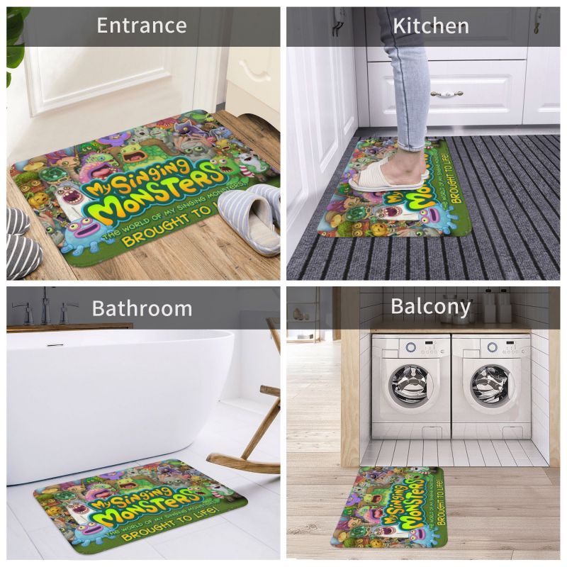 Anime Game My Singing Monsters Doormat Mat Anti Slip Bathroom Kitchen Toilet Rug Carpet 40 60cm 5 - My Singing Monsters Plush