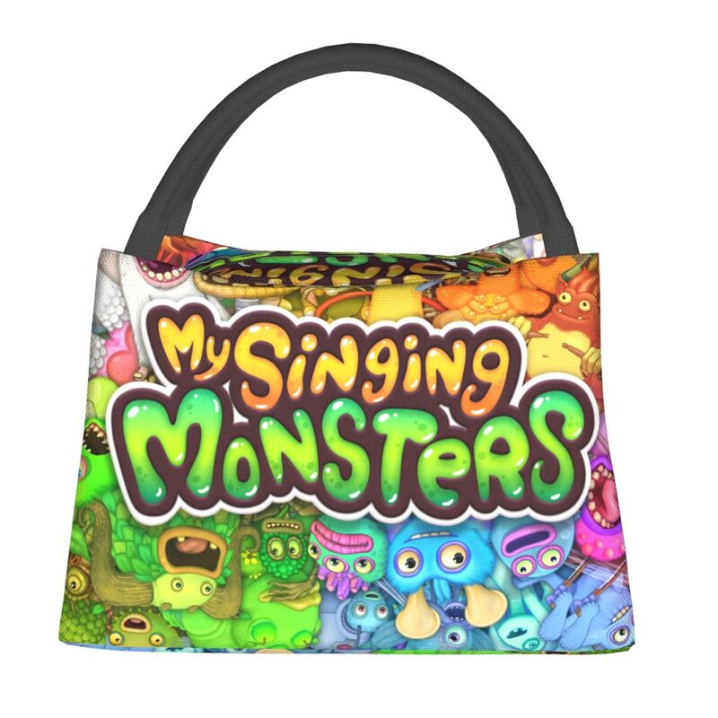 Custom My Singing Monsters Lunch Bag Women Thermal Cooler Insulated Lunch Boxes for Work Pinic or 1 - My Singing Monsters Plush