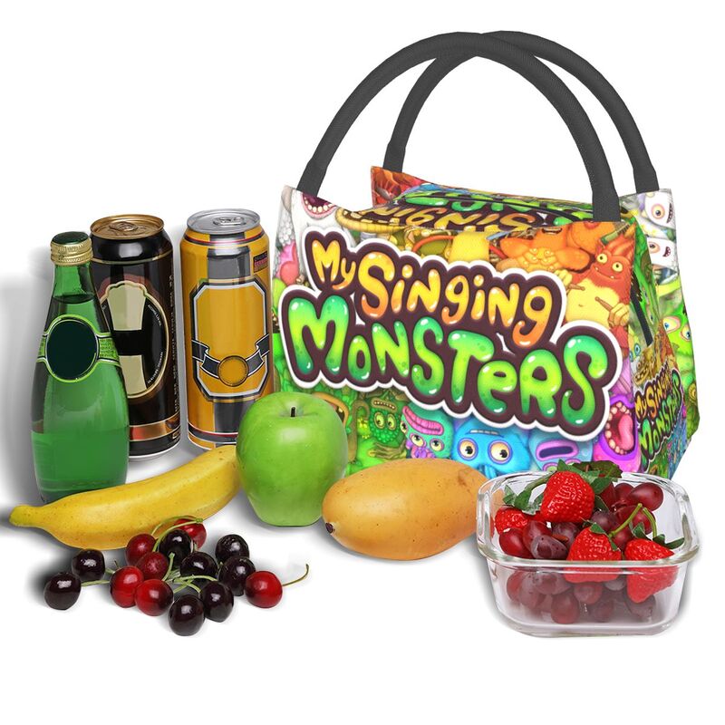 Custom My Singing Monsters Lunch Bag Women Thermal Cooler Insulated Lunch Boxes for Work Pinic or 5 - My Singing Monsters Plush