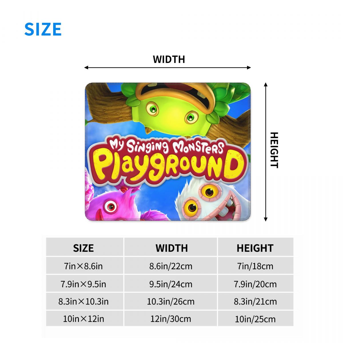Customized Gaming Mouse Pad Non Slip Rubber Base My Singing Monsters Playground Mousepad Office Desk Video 5 - My Singing Monsters Plush
