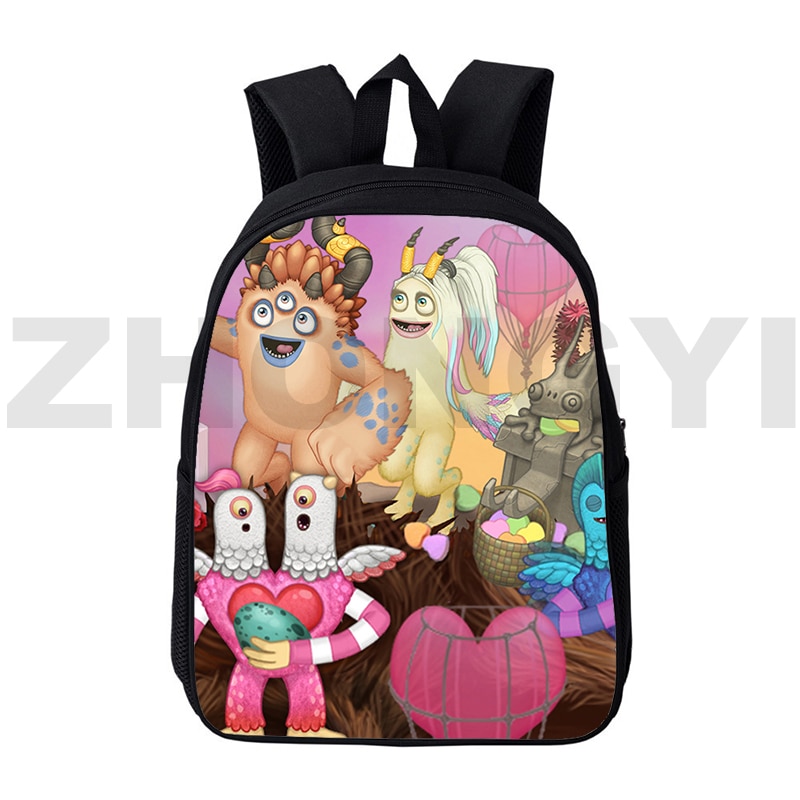 Cute Cartoon 3D My Singing Monsters School Backpack 12 16 Inch Men Travel Bag Canvas Rucksack 4 - My Singing Monsters Plush