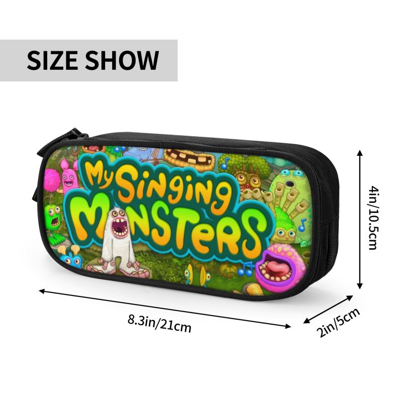Kawaii My Singing Monsters Pencil Case for Girl Boy Large Capacity Pencil Pouch Stationery 3 - My Singing Monsters Plush