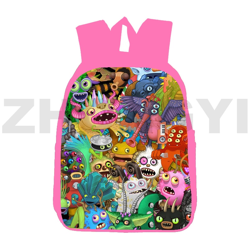 Lovely Girls My Singing Monsters School Backpack 3D High Capacity Travel Bag 12 16 Inch Students 1 - My Singing Monsters Plush