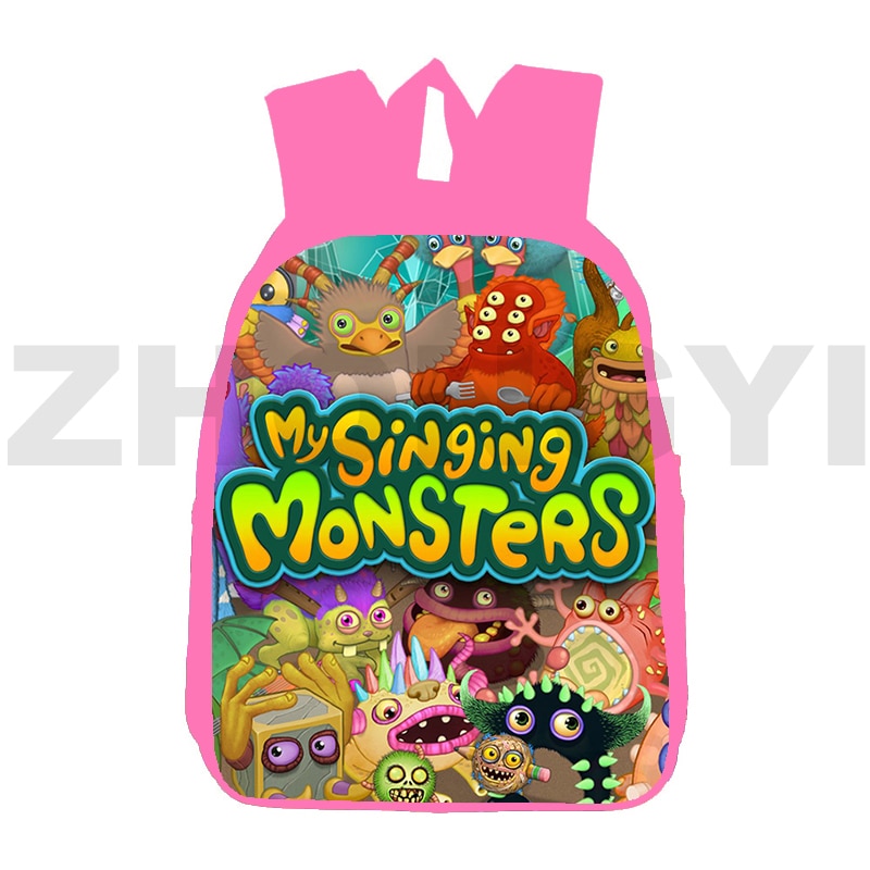 Lovely Girls My Singing Monsters School Backpack 3D High Capacity Travel Bag 12 16 Inch Students 2 - My Singing Monsters Plush