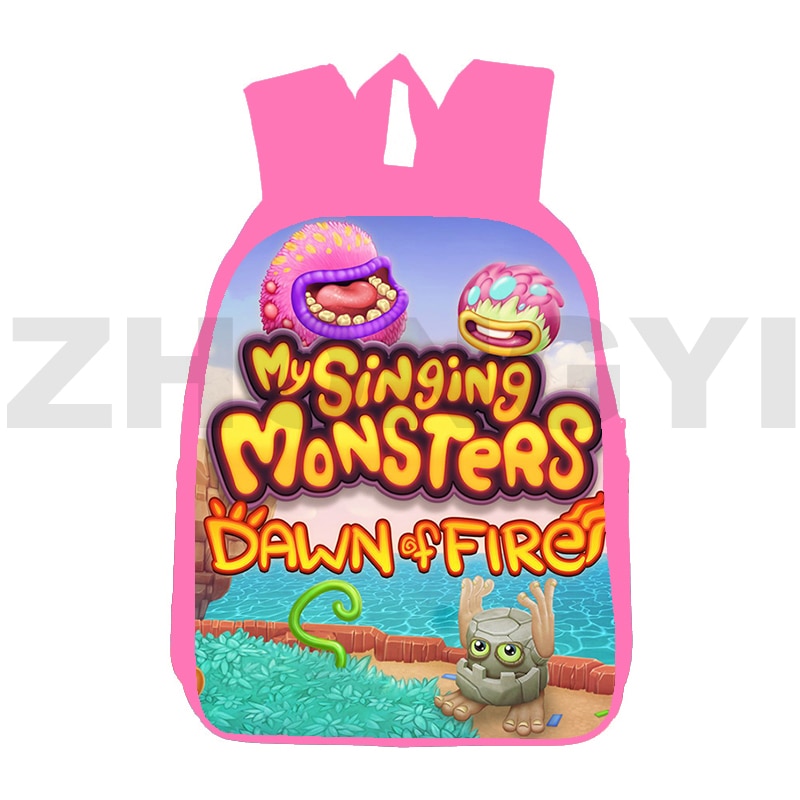Lovely Girls My Singing Monsters School Backpack 3D High Capacity Travel Bag 12 16 Inch Students 3 - My Singing Monsters Plush