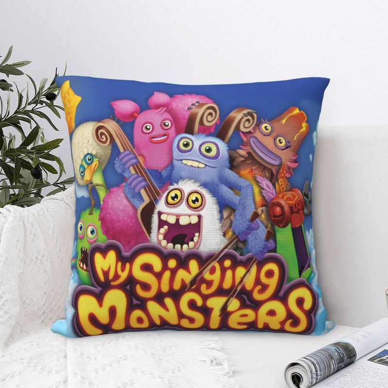 Modern My Singing Monsters Play Gamer Sofa Cushion Cover Velvet Throw Pillow Case Living Room Decoration 4 - My Singing Monsters Plush