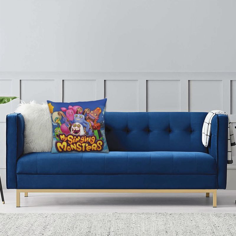 Modern My Singing Monsters Play Gamer Sofa Cushion Cover Velvet Throw Pillow Case Living Room Decoration 5 - My Singing Monsters Plush
