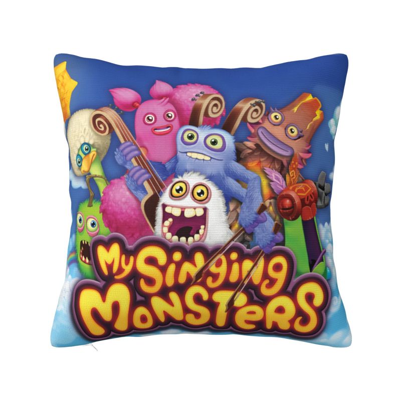 Modern My Singing Monsters Play Gamer Sofa Cushion Cover Velvet Throw Pillow Case Living Room Decoration - My Singing Monsters Plush