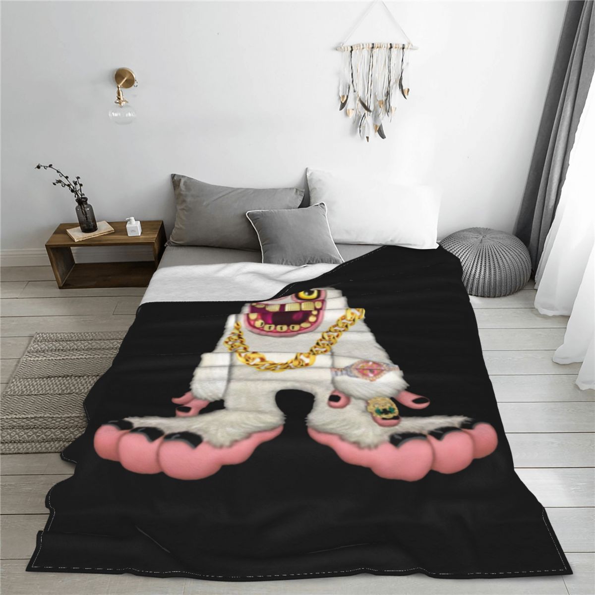 My Singing Monsters Blanket Fleece Thing Life Cartoon Lightweight Throw Blankets for Bedding Couch Bed Rug 1 - My Singing Monsters Plush