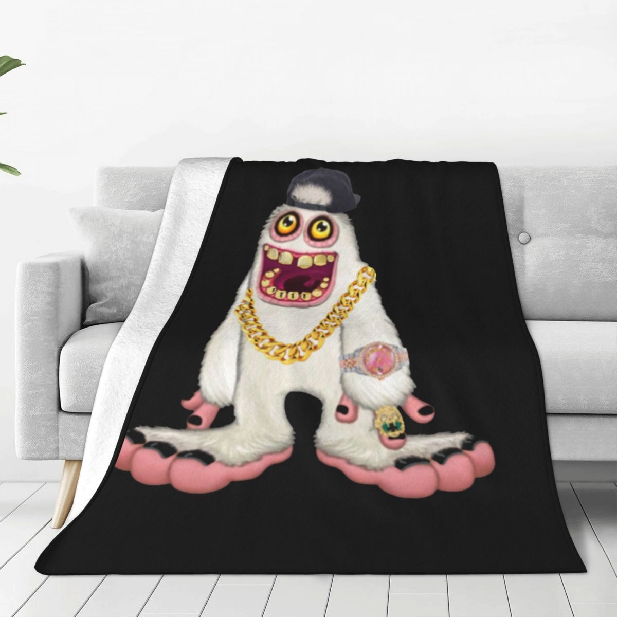 My Singing Monsters Blanket Fleece Thing Life Cartoon Lightweight Throw Blankets for Bedding Couch Bed Rug - My Singing Monsters Plush