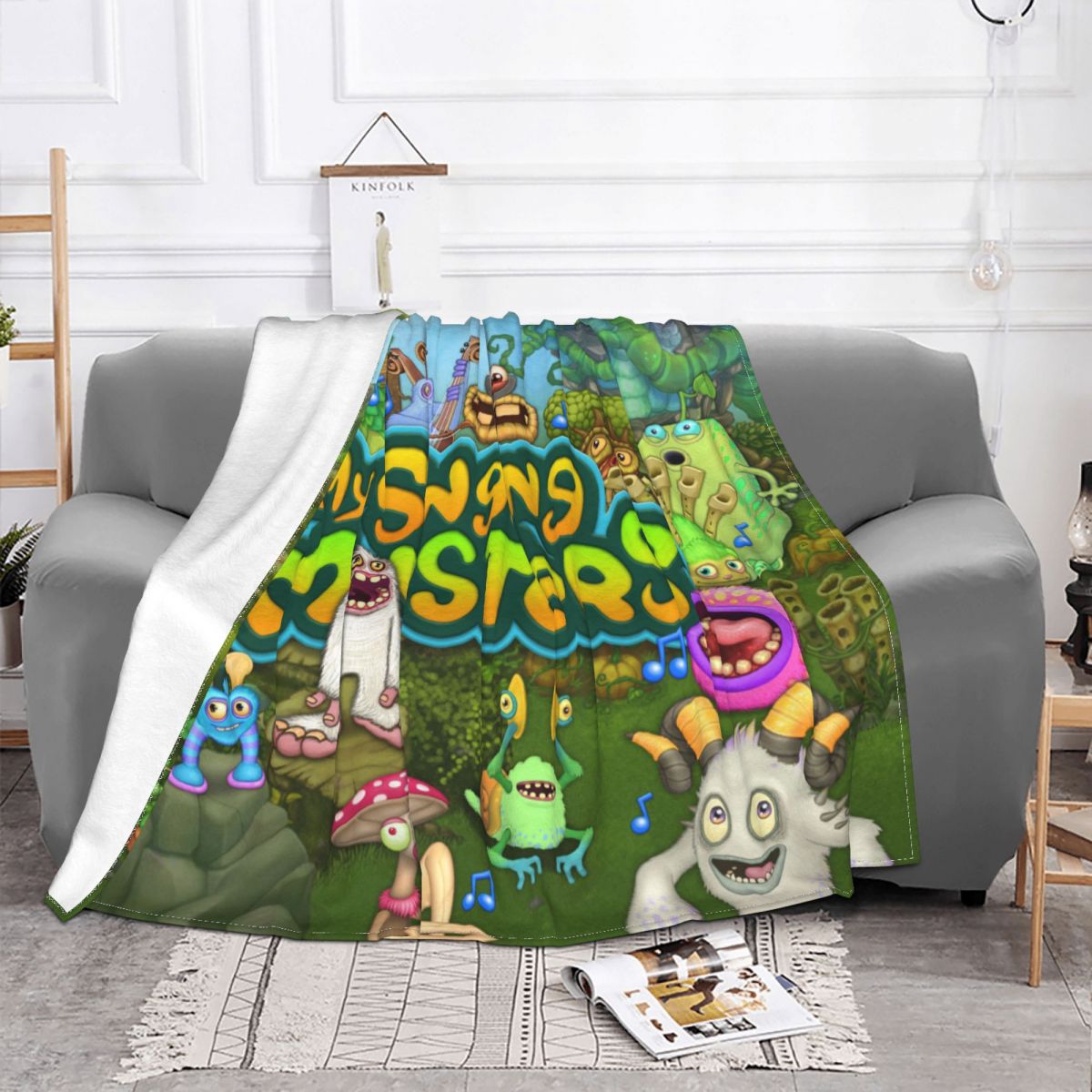My Singing Monsters Blanket Game Cartoon Flannel Awesome Warm Throw Blanket for Bedspread Autumn Winter 1 - My Singing Monsters Plush