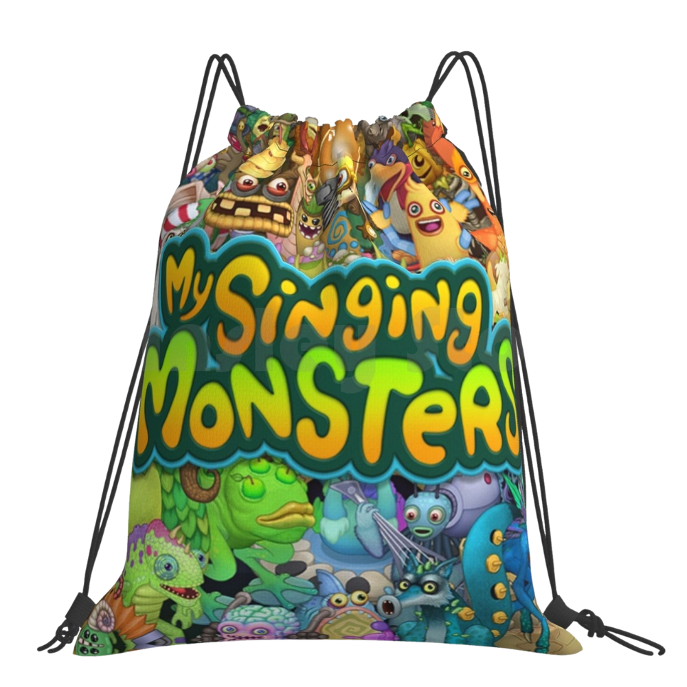 My Singing Monsters Characters And Title Drawstring Bag - My Singing Monsters Plush