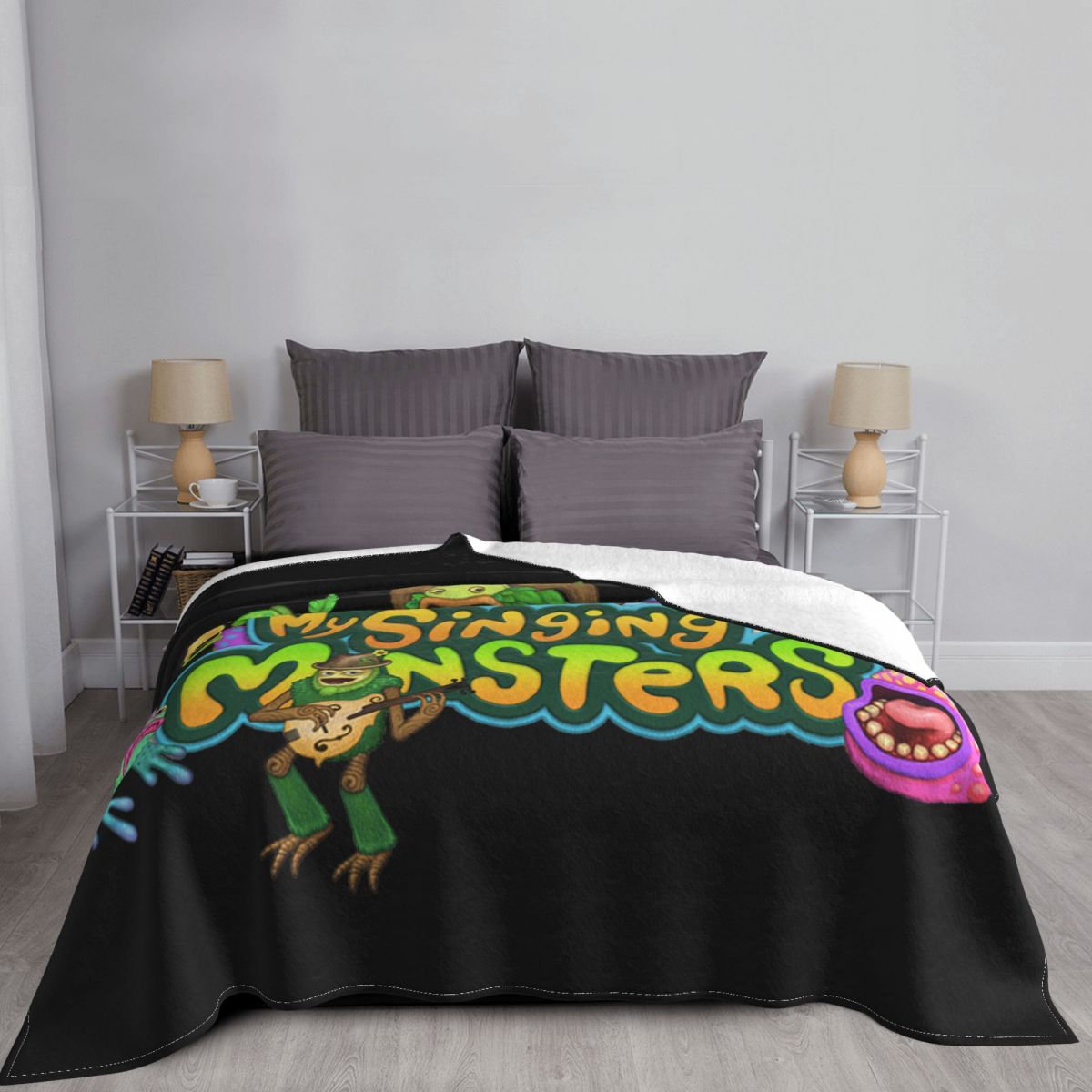 My Singing Monsters Game Cartoon Blanket Plush Funny Soft Throw Blankets for Coverlet Winter 2 - My Singing Monsters Plush