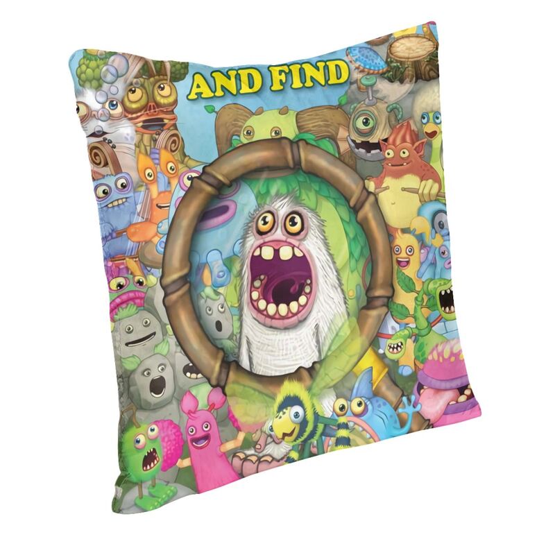 My Singing Monsters Pillow Case 45x45cm for Living Room Adventure Video Game Nordic Cushion Cover Square 1 - My Singing Monsters Plush